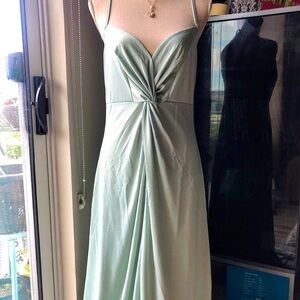 NWT ASOS DESIGN Twist Front Cami Maxi Sage US 8/ UK 12 & US 10/UK 14